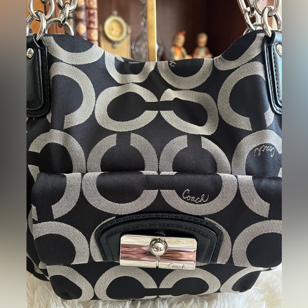 Coach Kristen Black and Gray Patterned Women's Bag - Picture 2 of 15